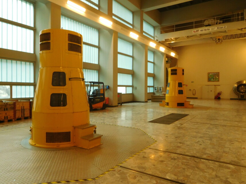 Salle des machines de la centrale d'Ova Spin
