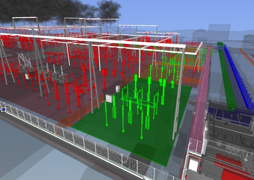 Simulationsdarstellung des Bauablaufplans gemäss Etappe